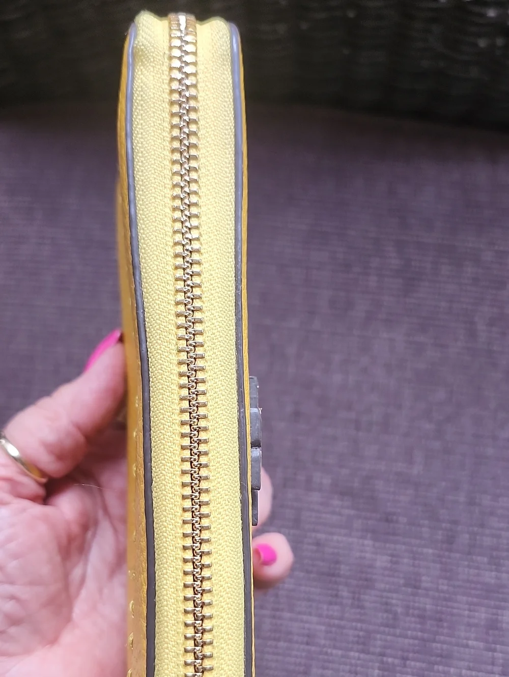 Tory Burch Yellow McGraw Continental Leather Wallet